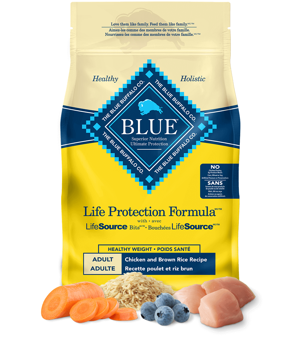 life protection adult dry chicken and brown rice dog food
