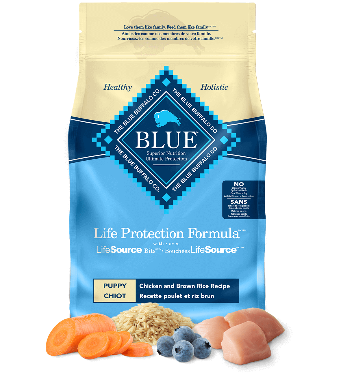 life protection formula dry chicken and brown rice puppy dog food
