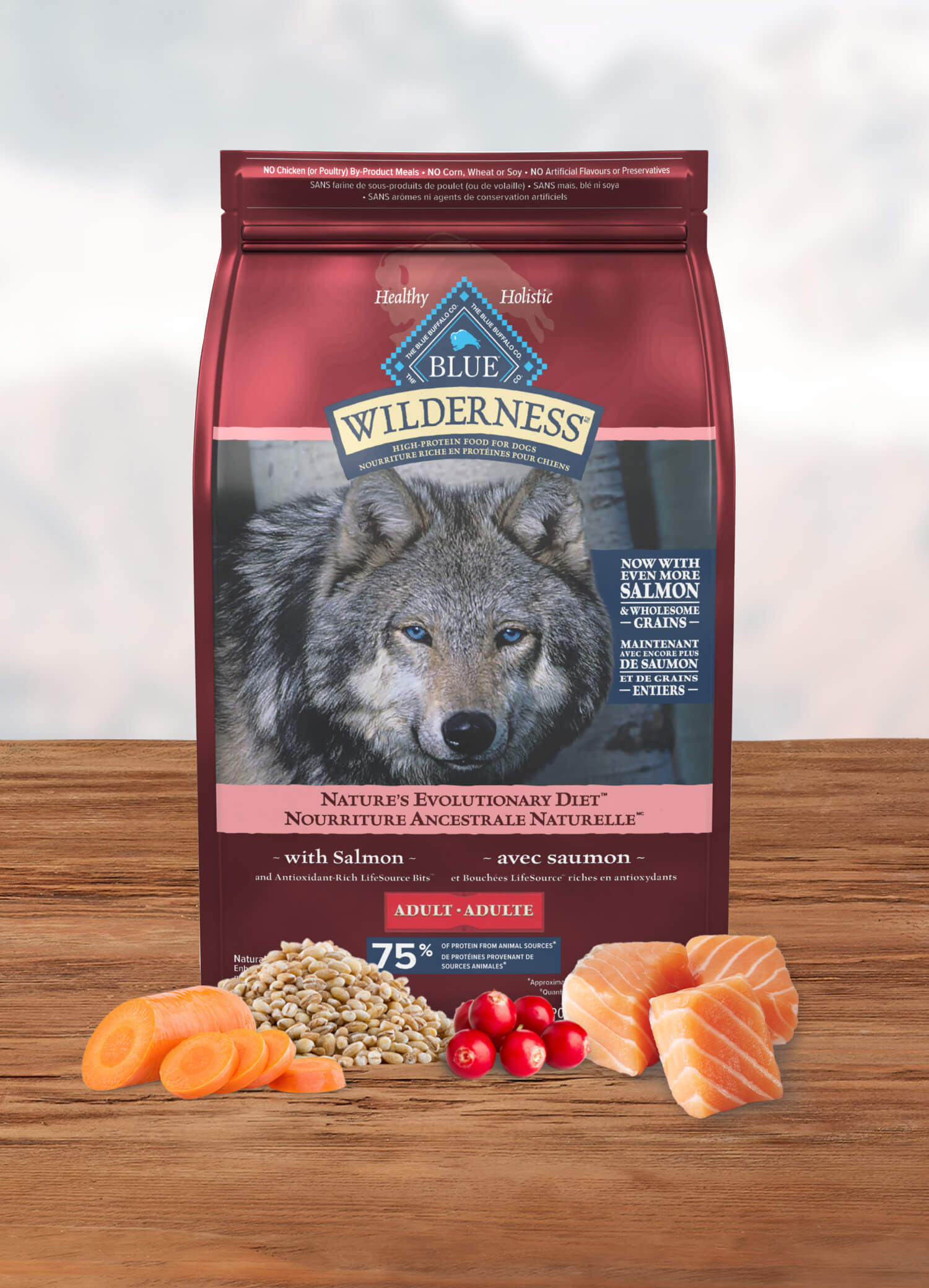 Wilderness Chicken Salmon Dog Food Bag
