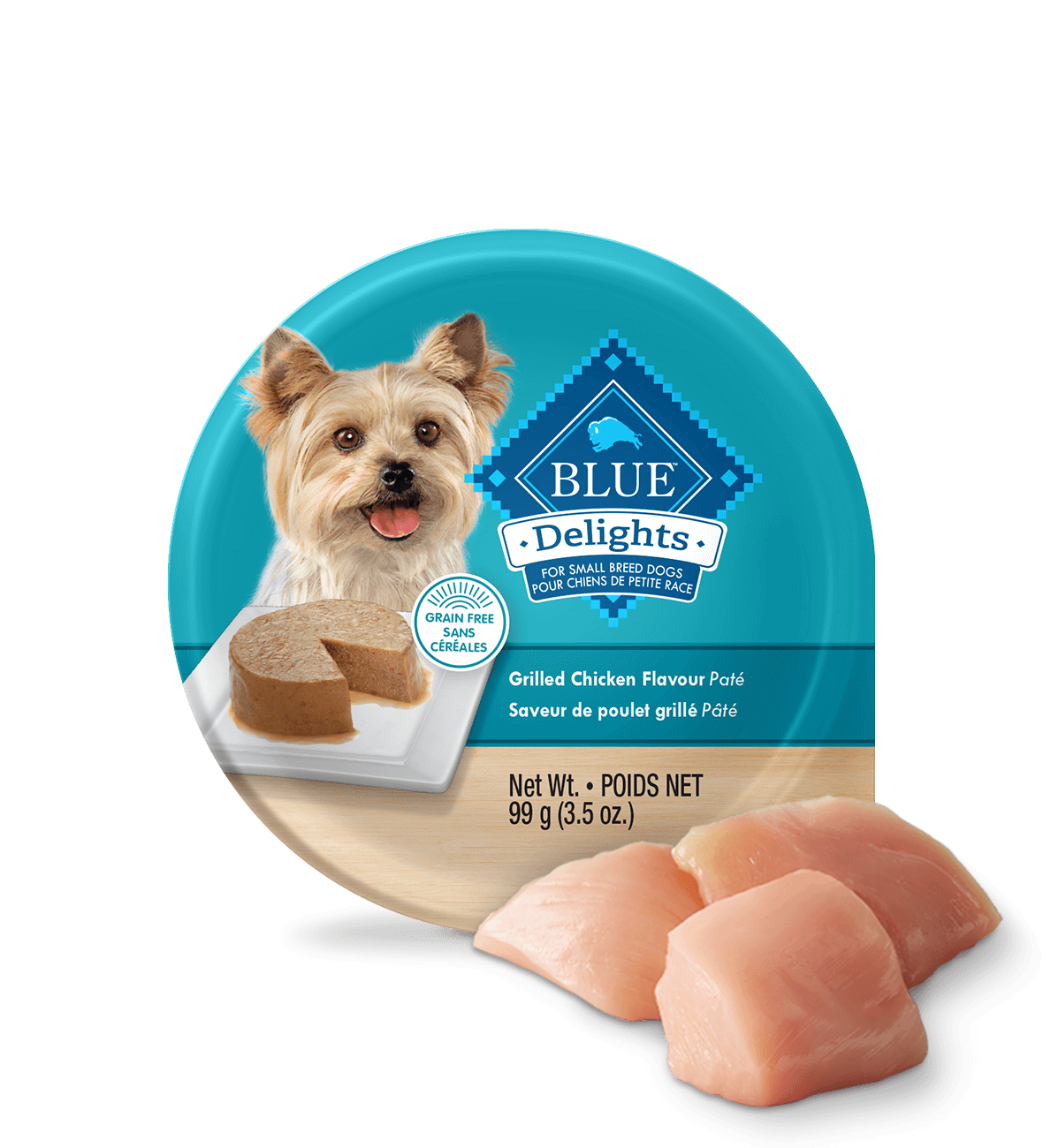 Canada BlueDelights grilled chicken pate wet dog food