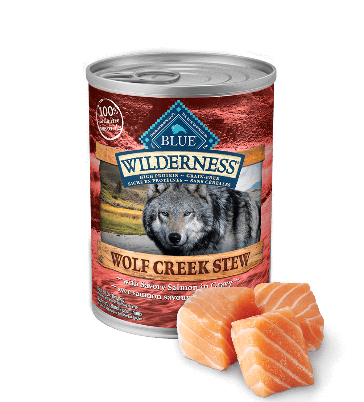 Canada Wilderness Wolf Creek Stew salmon adult canned wet dog food