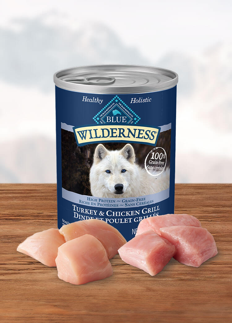 Canada Wilderness turkey and chicken senior canned wet dog food