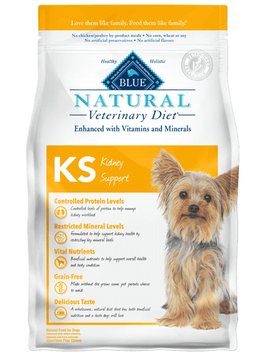 Kidney Support Dog Food - BLUE Natural Veterinary Diet KS ...