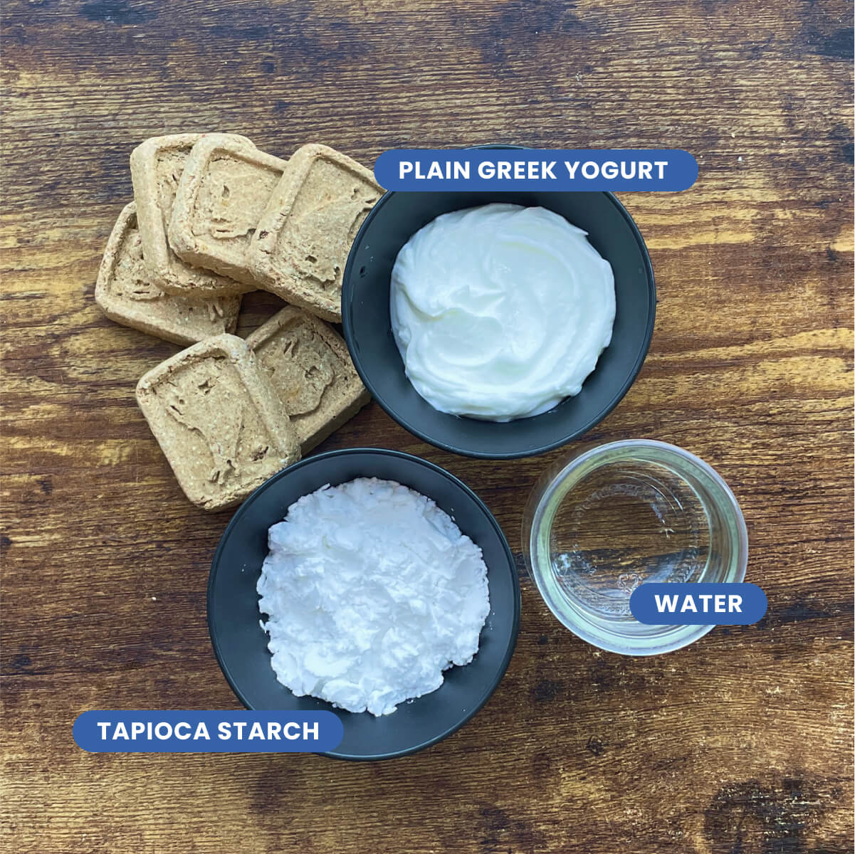 plain Greek yogurt with water