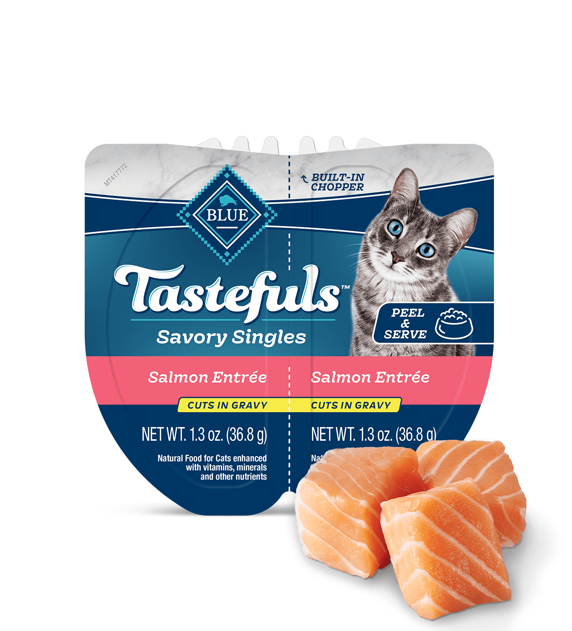 blue tastefuls savory singles salmon cuts in gravy cat wet food