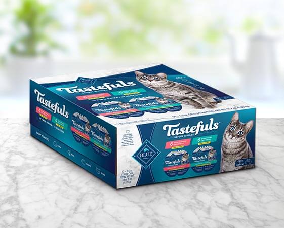 BLUE Tastefuls Spoonless Singles Adult Wet Cat Food Salmon Cuts in Gravy