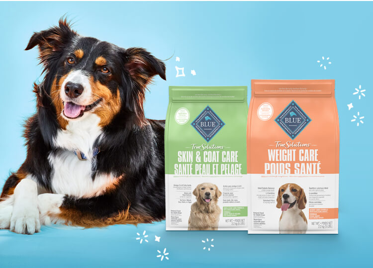 bags of blue true solutions dry dog food
