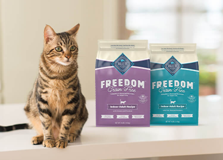 bags of blue freedom cat dry food