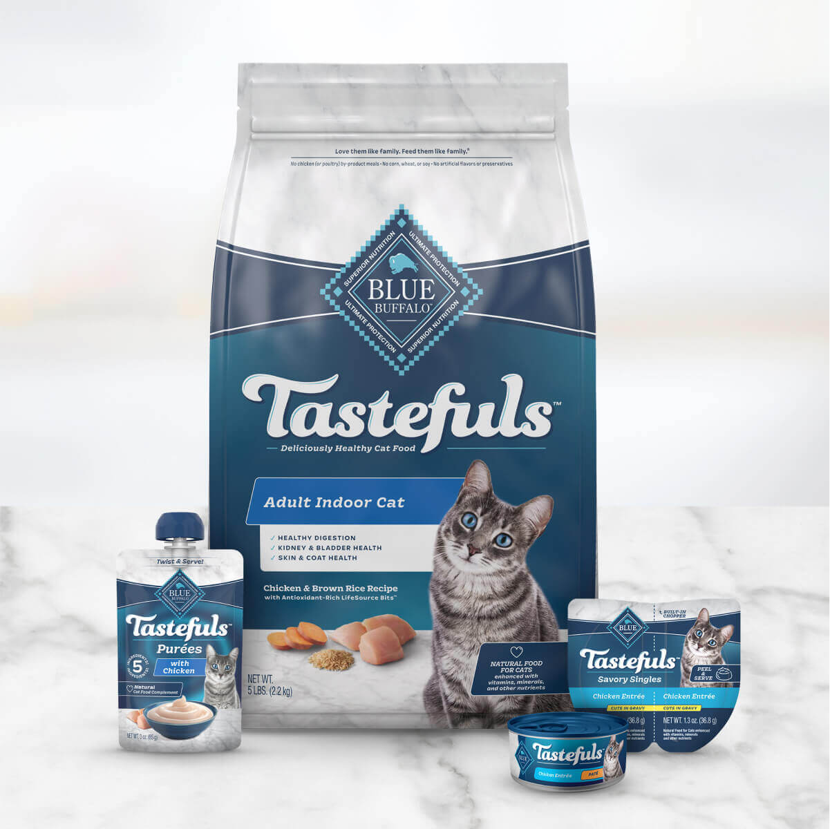 Blue cat tastefuls packages 
