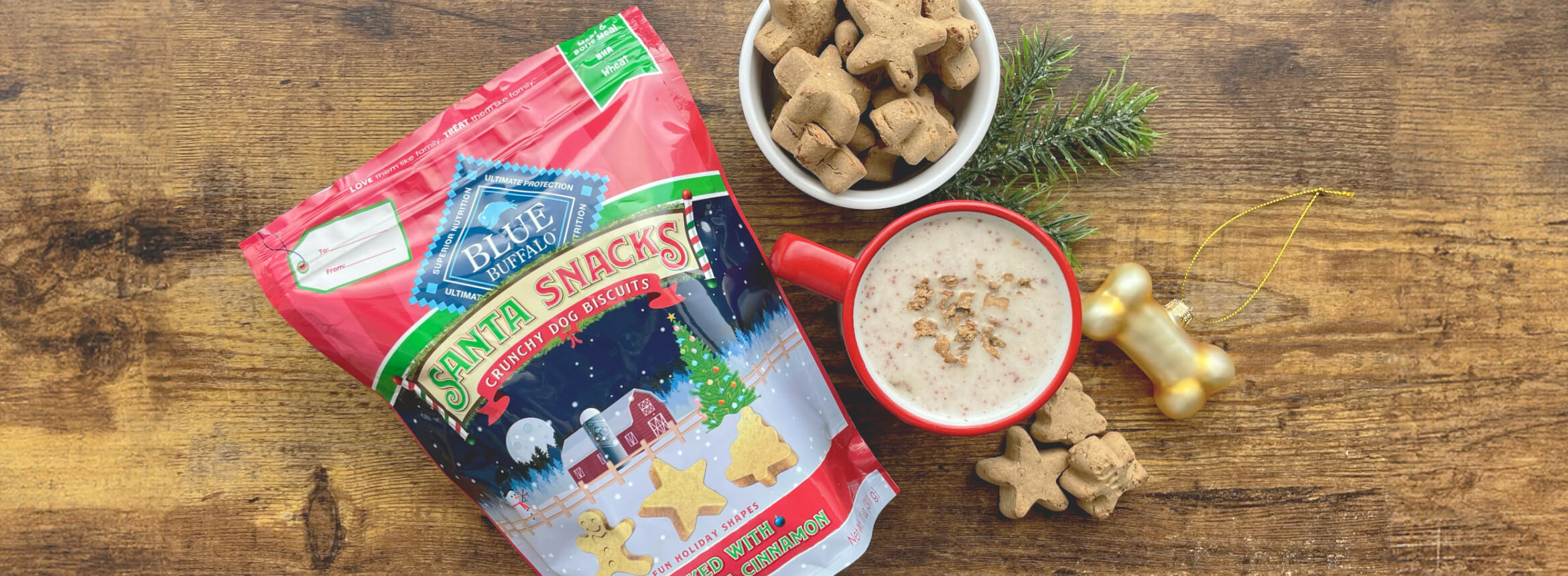 Blue Buffalo Santa Snacks dog biscuits, holiday treats, Christmas dog food