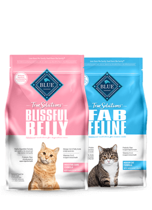 True Blue Solutions Blissful Belly and Fab Feline cat food