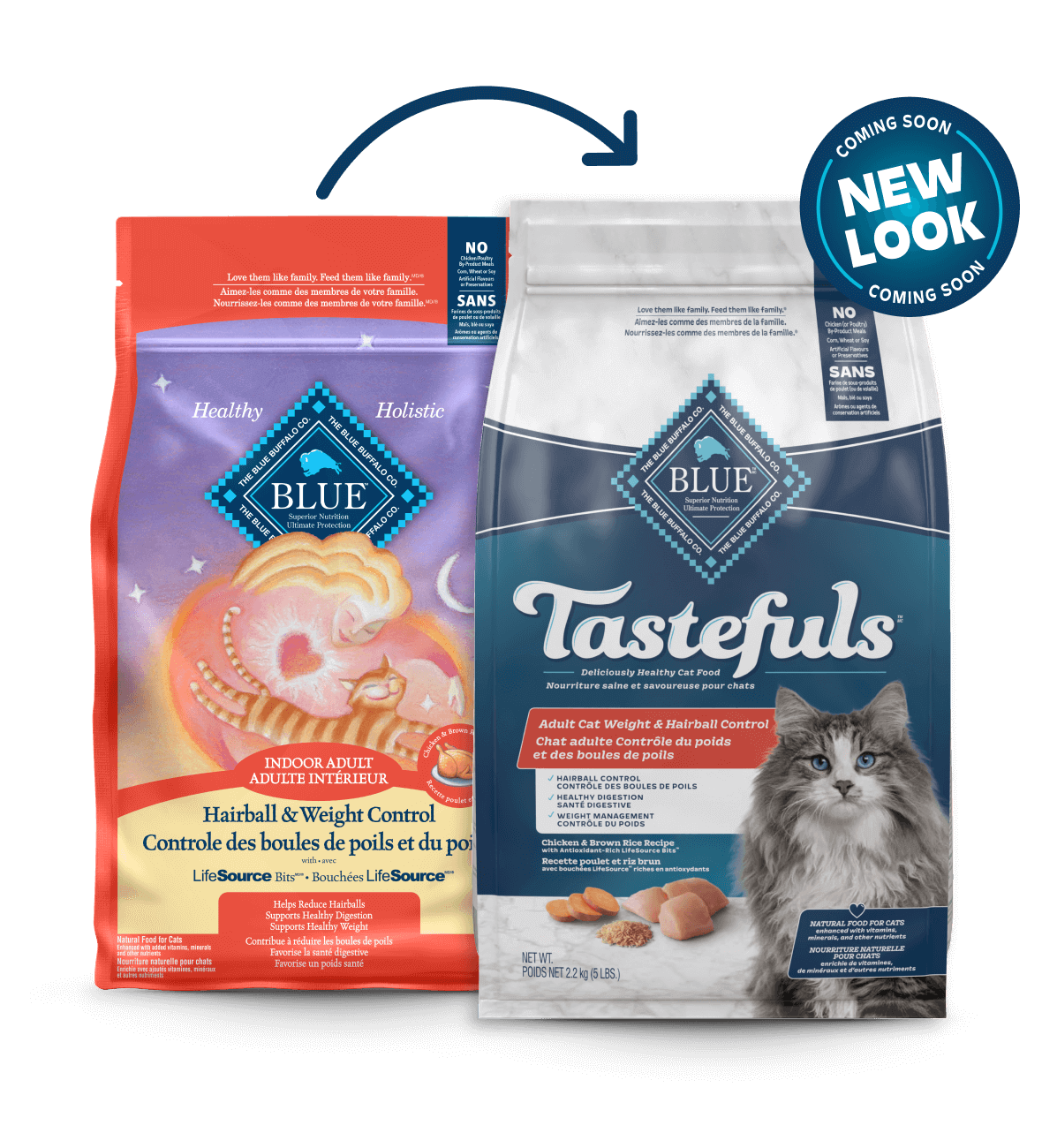 blue indoor hairball &amp; weight control adult chicken &amp; brown rice recipe cat dry food