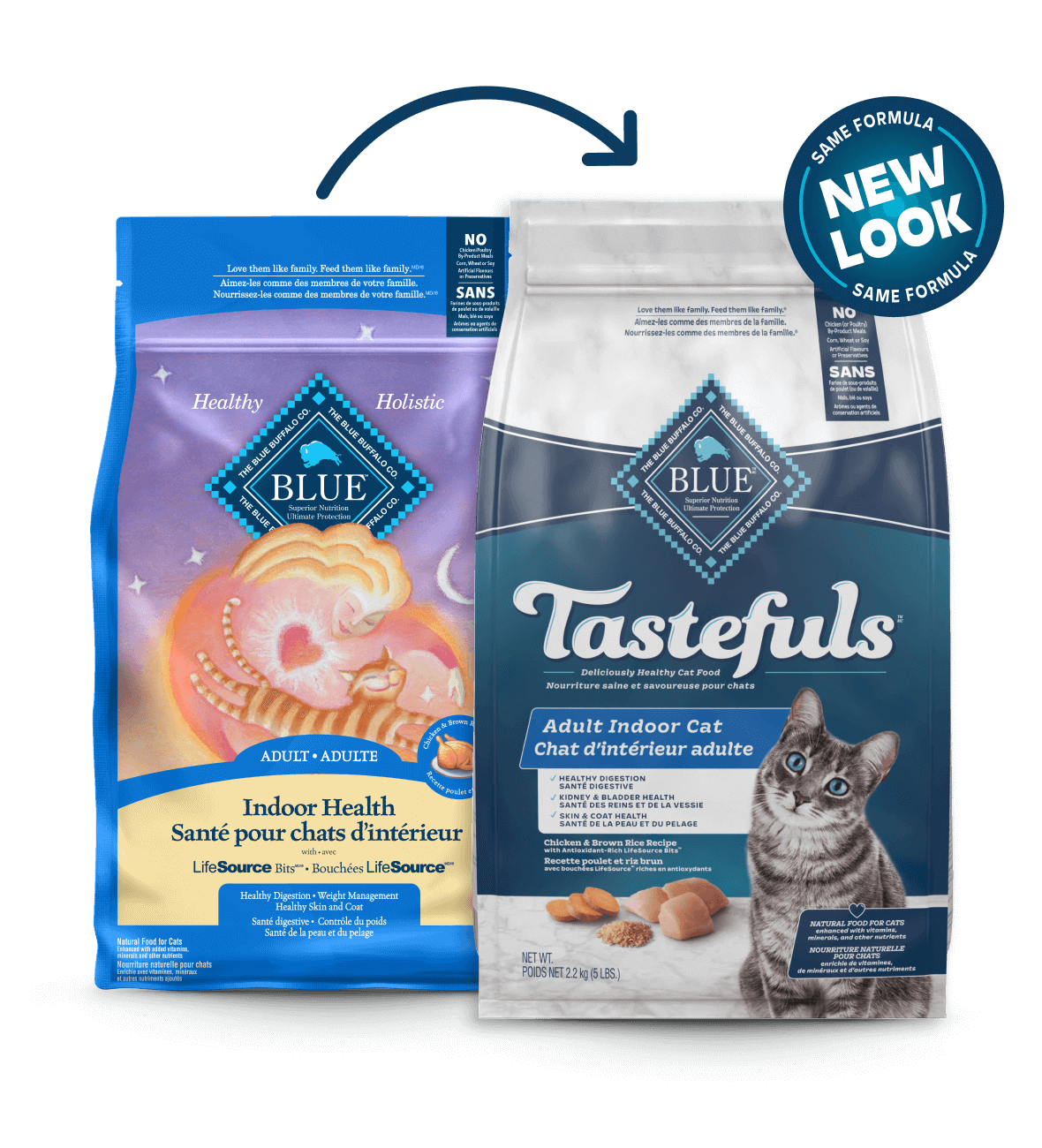 blue tastefuls adult indoor chicken & brown rice recipe cat dry food