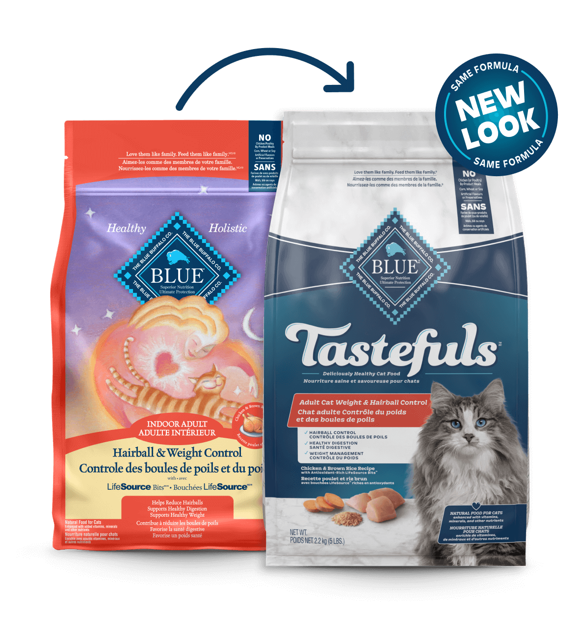 blue tastefuls adult indoor hairball & weight control chicken &amp; brown rice recipe cat dry food