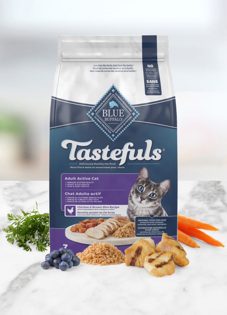 BLUE Tastefuls Adult Active Cat Chicken Brown Rice Recipe