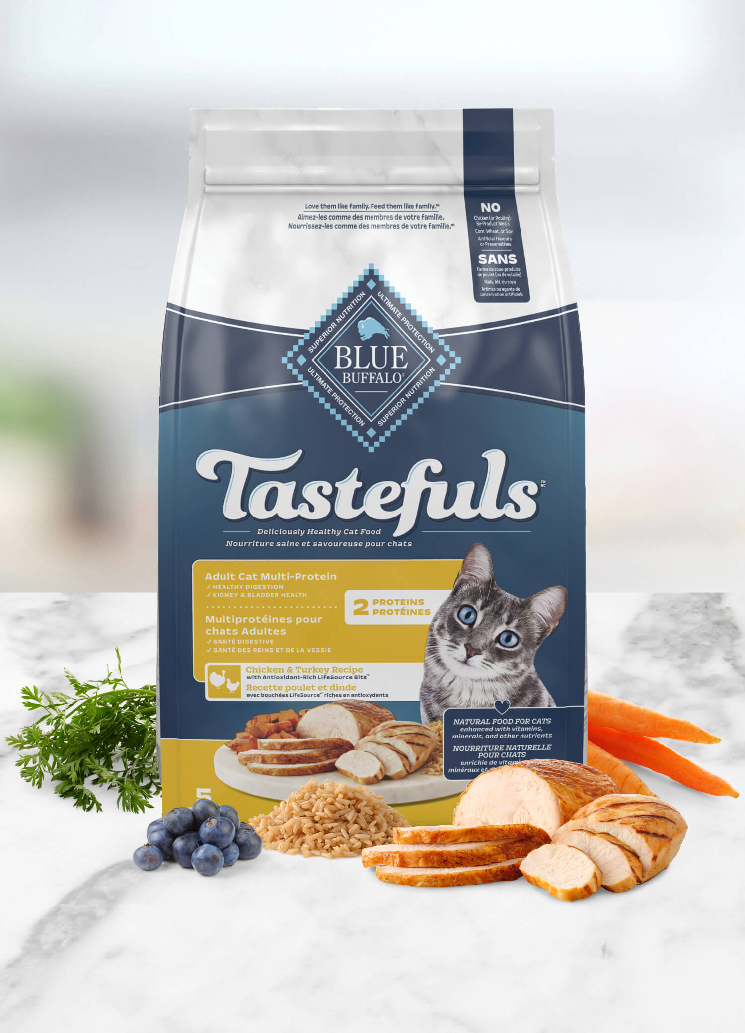 blue tastefuls™ multi-protein adult cat chicken & turkey recipe cat dry food