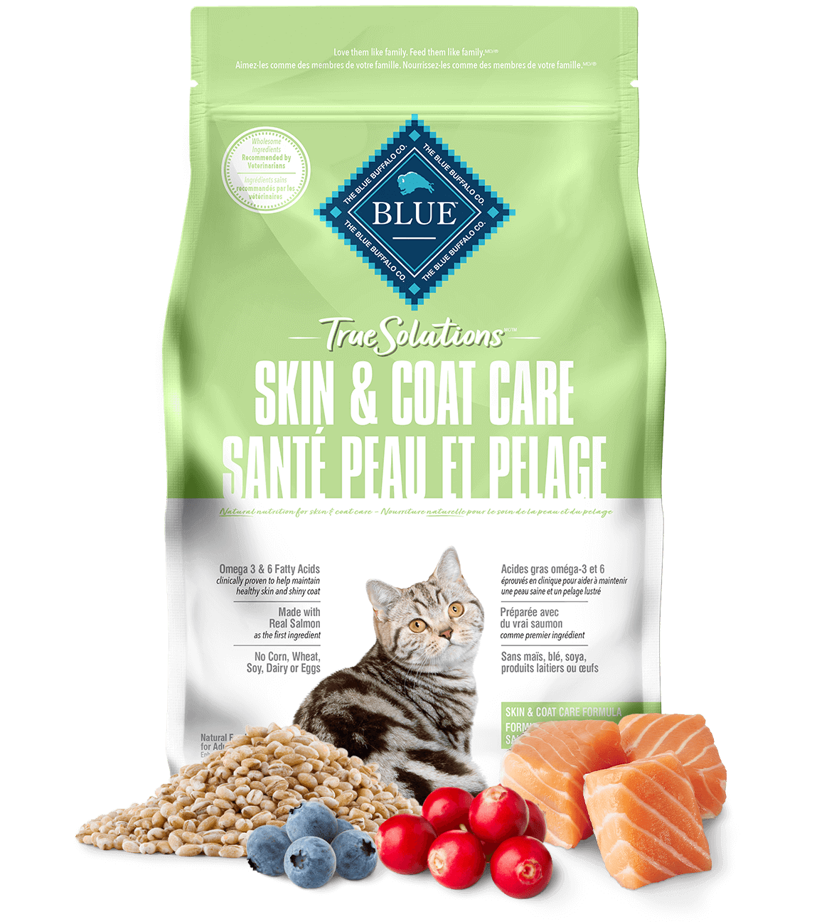 blue true solutions skin & coat care formula cat dry food