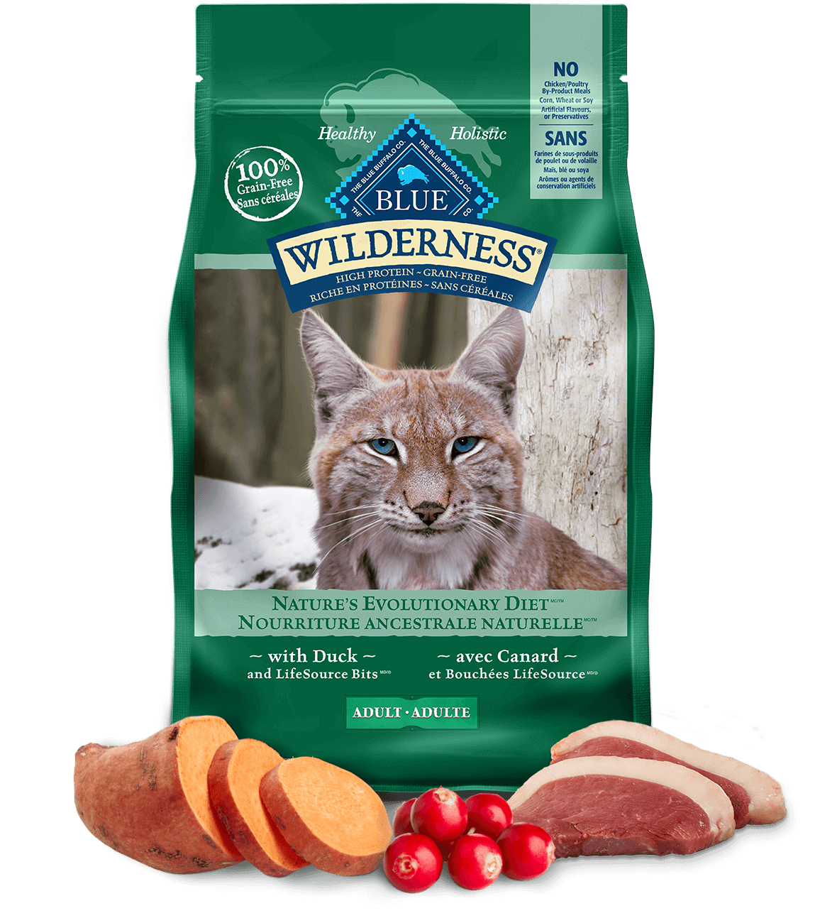 blue wilderness adult duck cat dry food