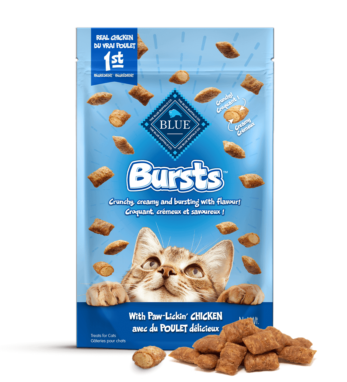 blue bursts paw-lickin’ chicken cat treats cat treats