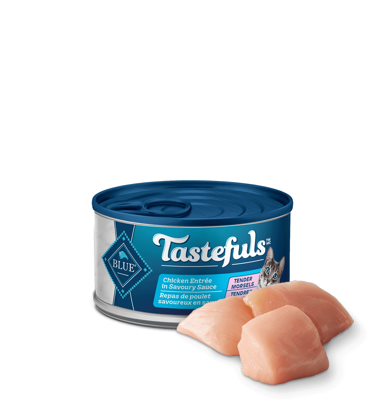 blue tastefuls adult chicken morsels cat wet food