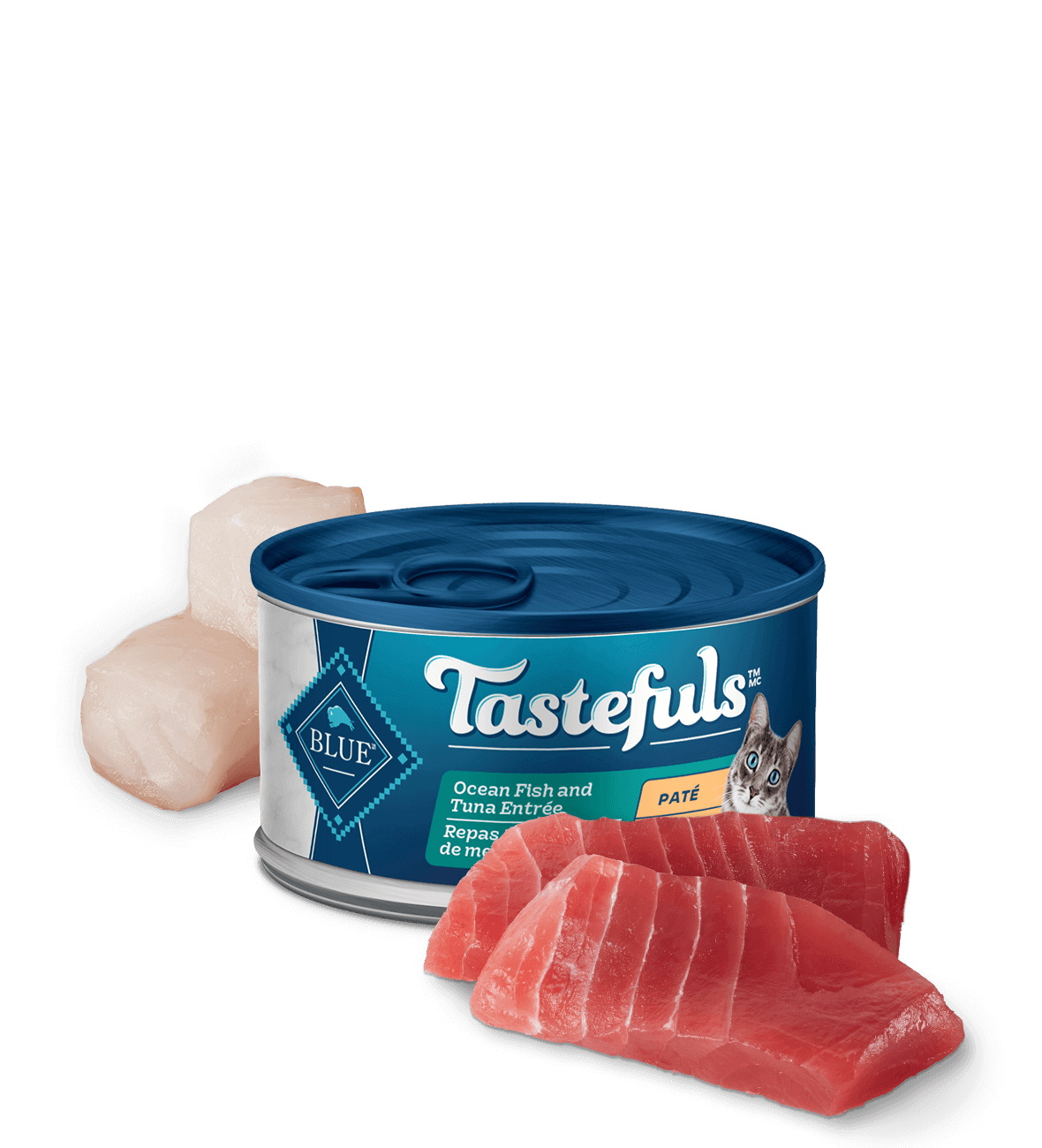 blue tastefuls poisson de mer et thon en pâté pour chats adultes chat nourriture humide