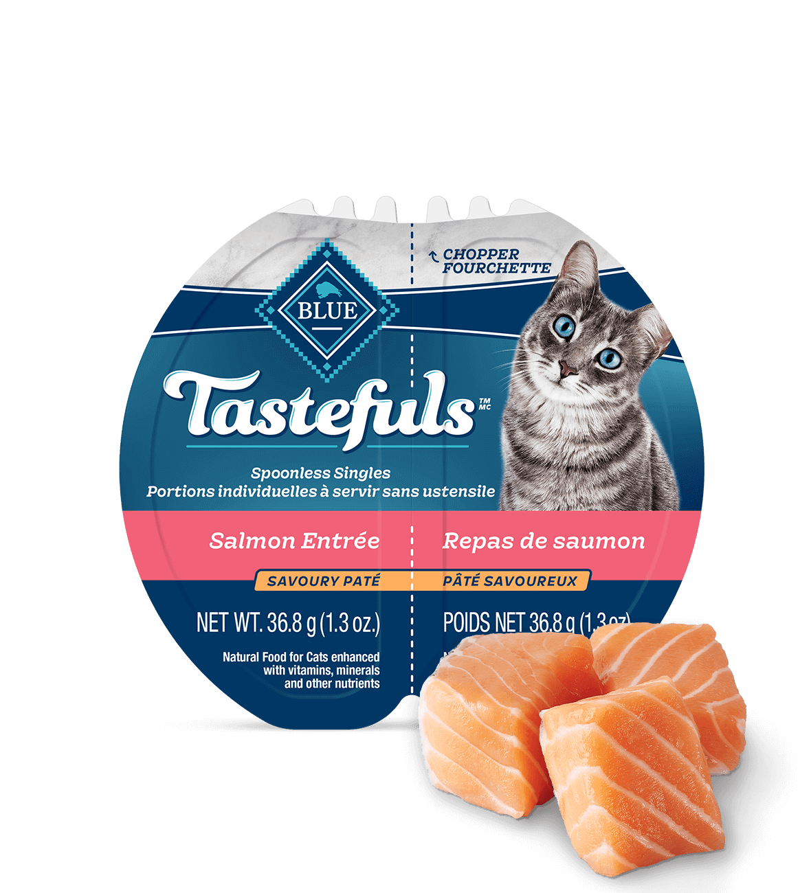 blue tastefuls spoonless singles saumon en pâté velouté chat nourriture humide