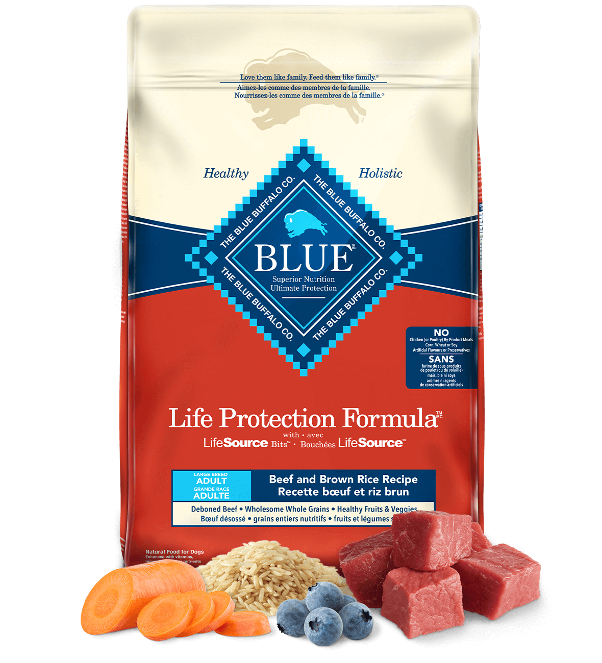 life protection formula adult large breed beef & brown rice recipe dog dry food