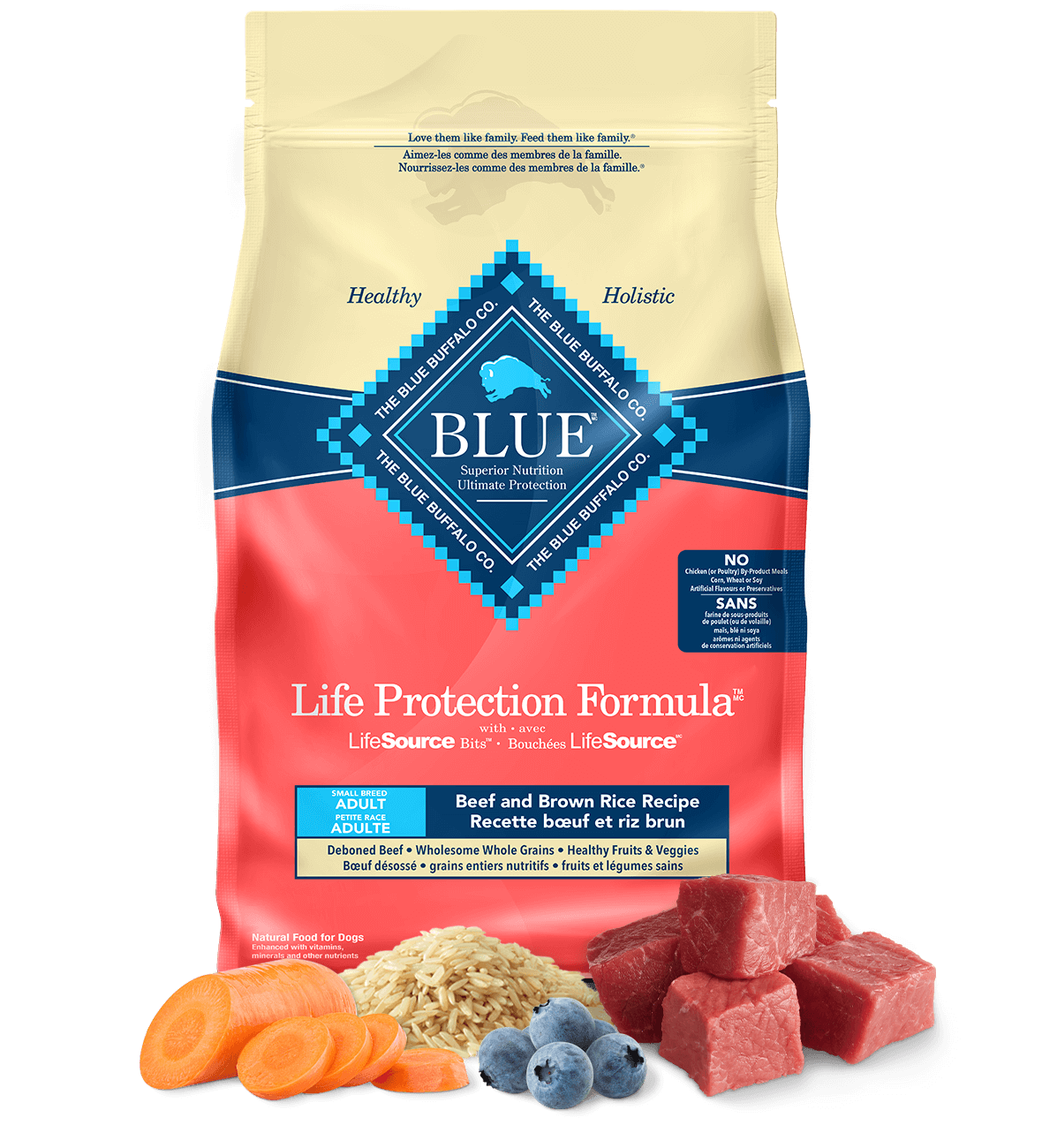 life protection formula adult small breed beef & brown rice recipe dog dry food