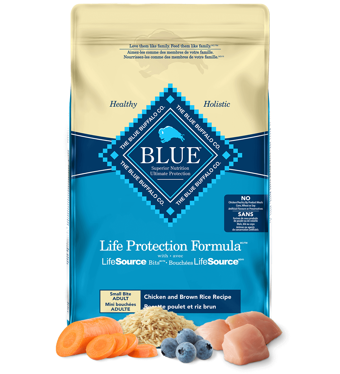 life protection formula adult small bite chicken & brown rice dog dry food