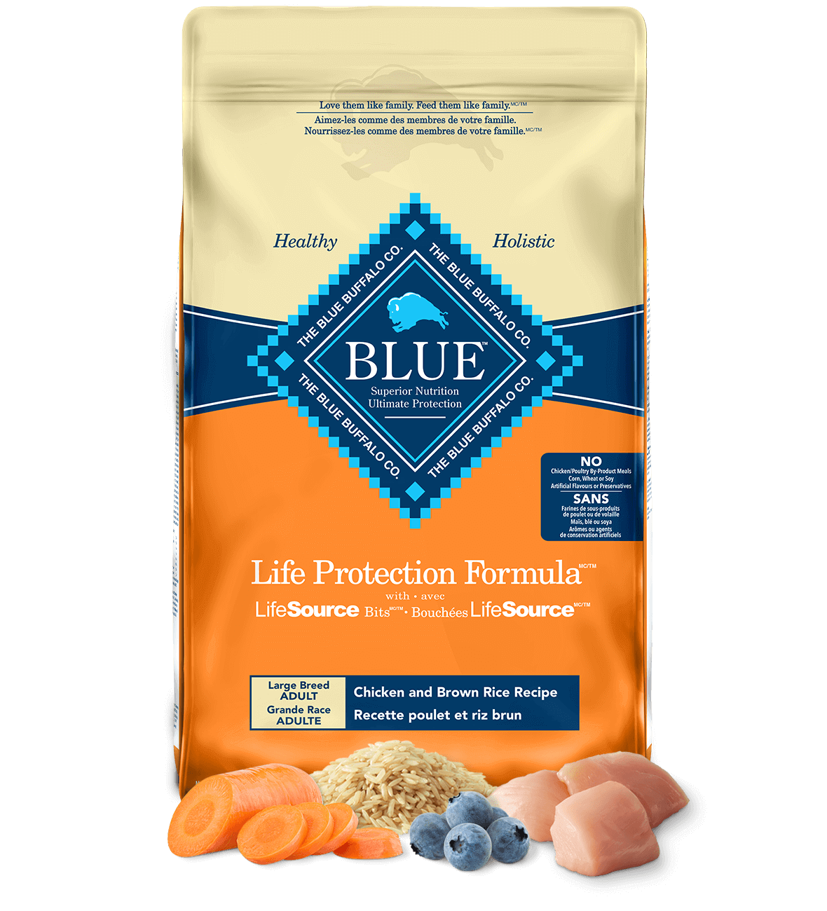 life protection formula recette poulet et riz brun pour chiens adultes de grande race chien nourriture sèche