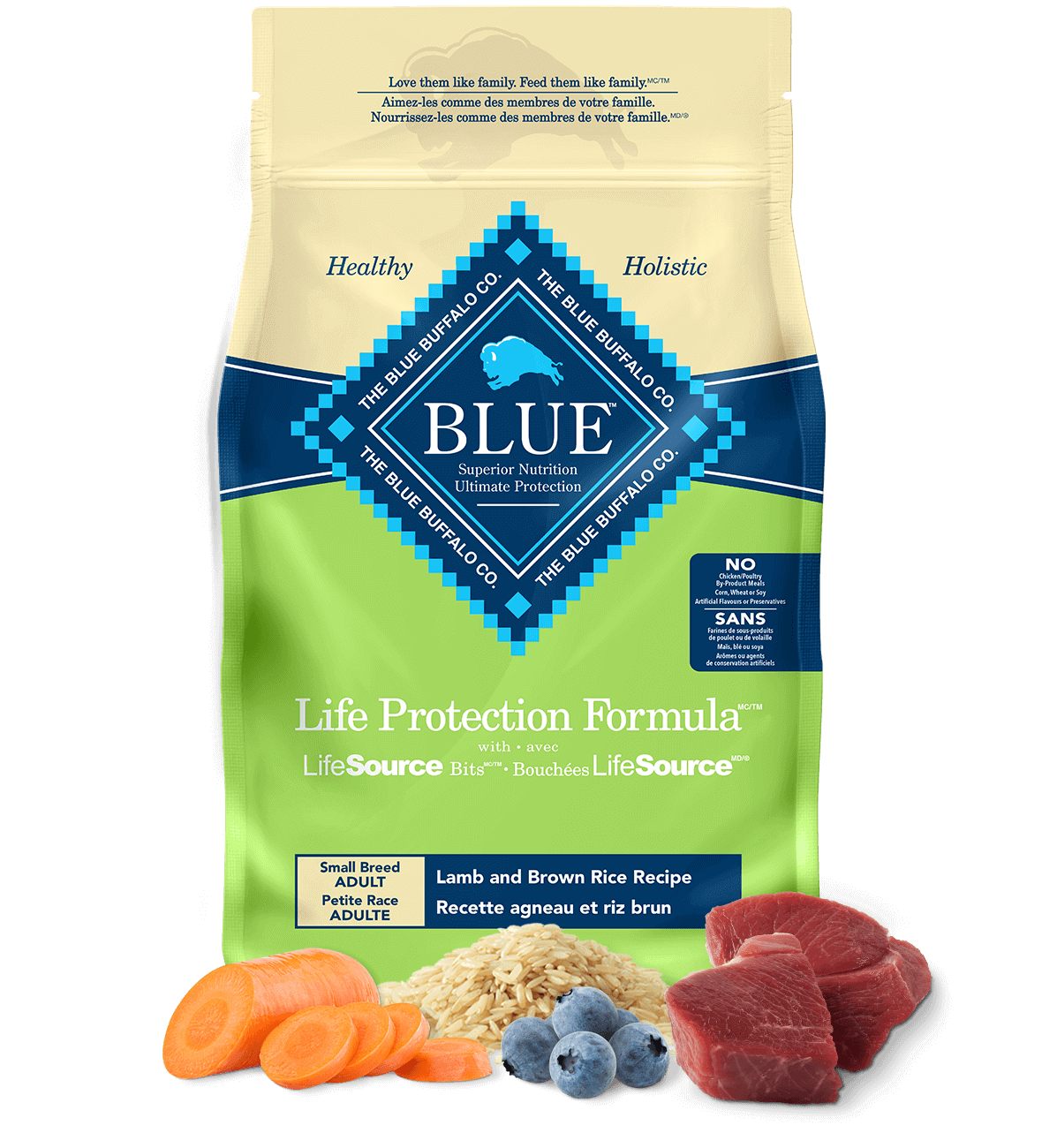 life protection small breed adult dry dog food lamb and brown rice