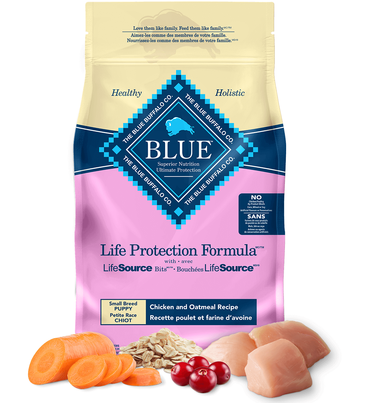 life protection small breed puppy dog food chicken and oatmeal