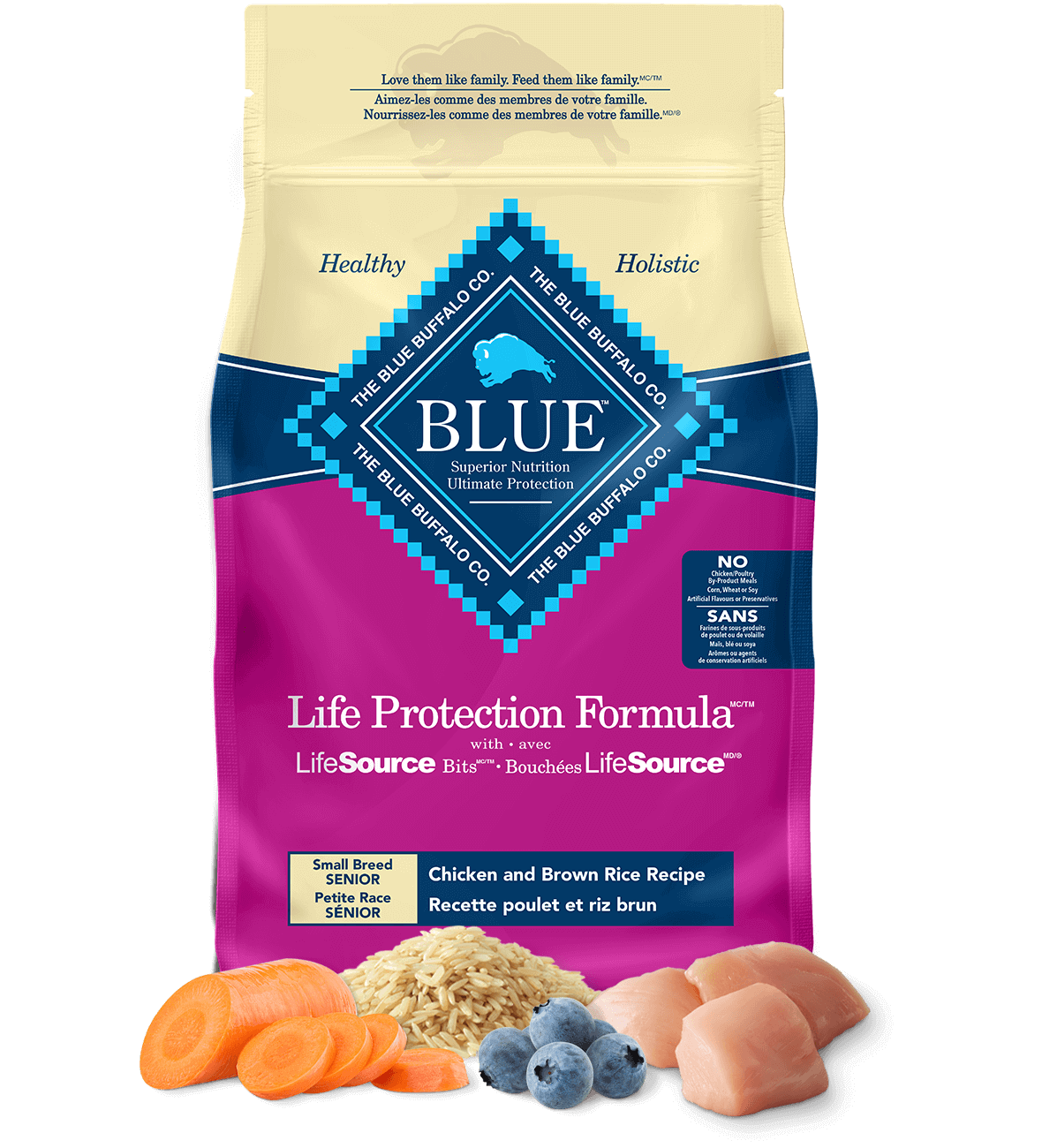 life protection formula small breed senior chicken & brown rice recipe dog dry food