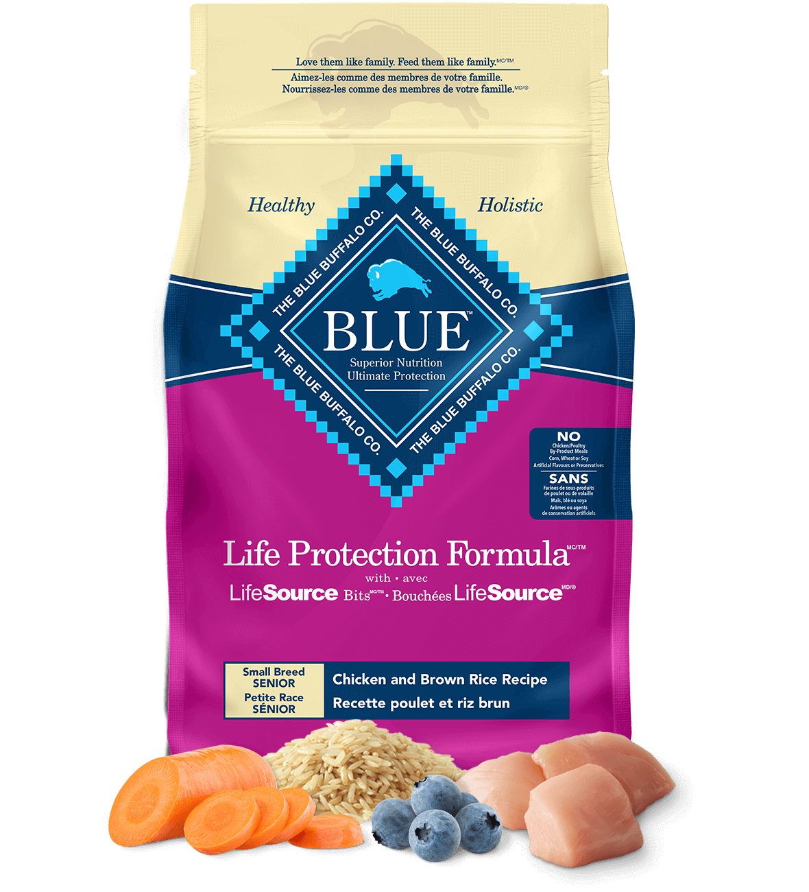 life protection small breed senior dry dog food chicken and brown rice