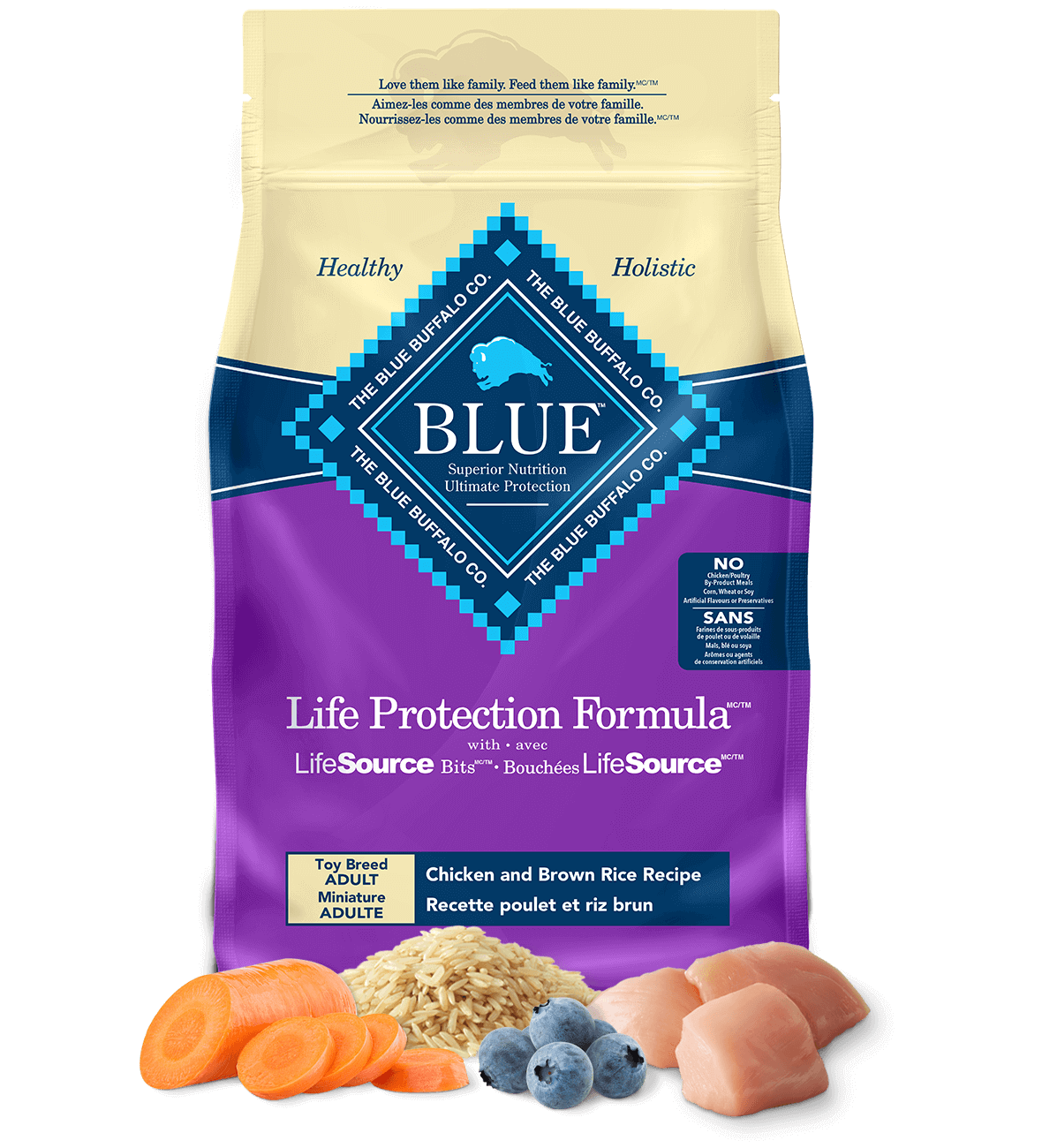 life protection formula toy breed adult chicken & brown rice recipe dog dry food