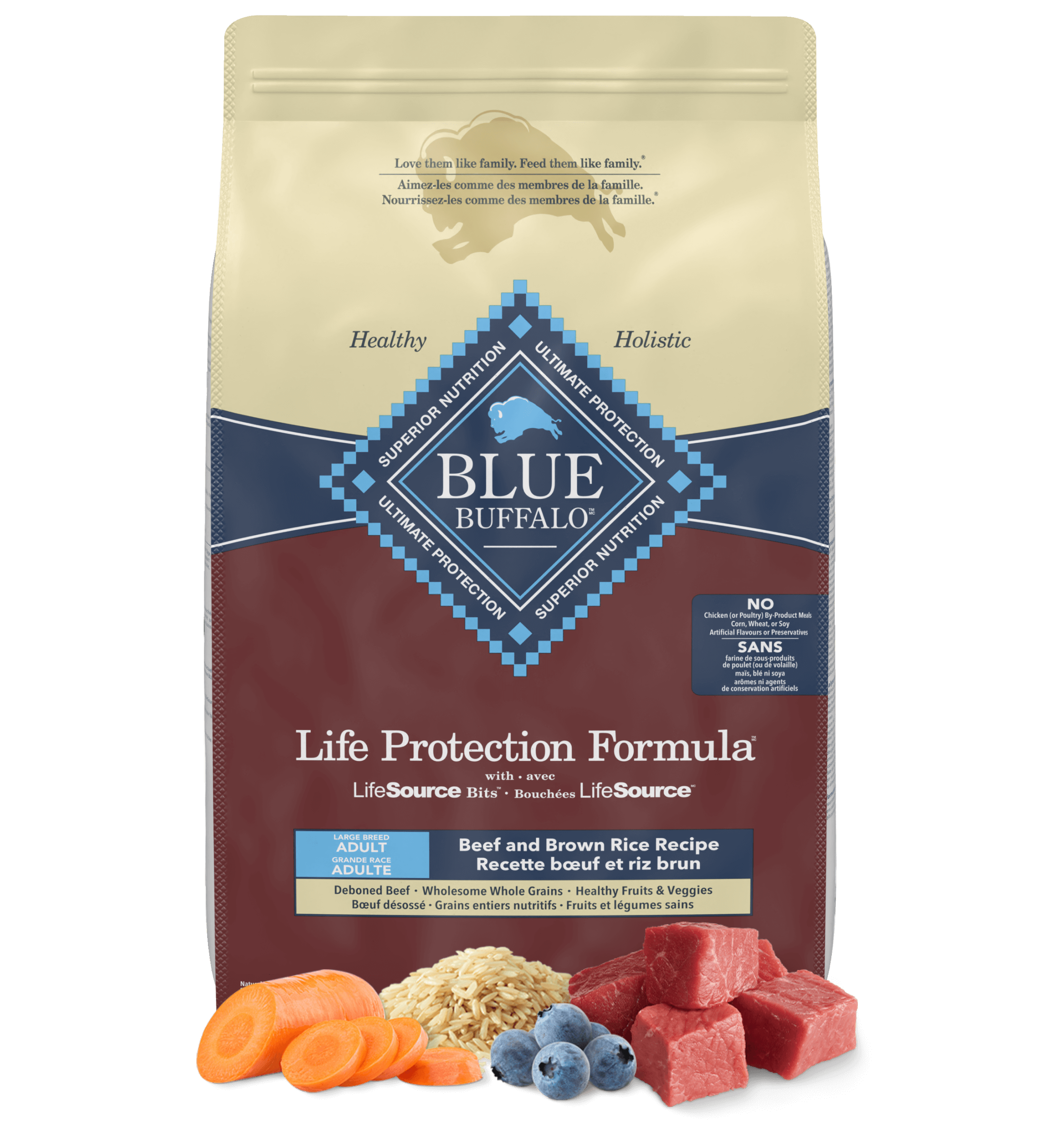 Life protection formula adult large breed beef & brown rice recipe dog dry food