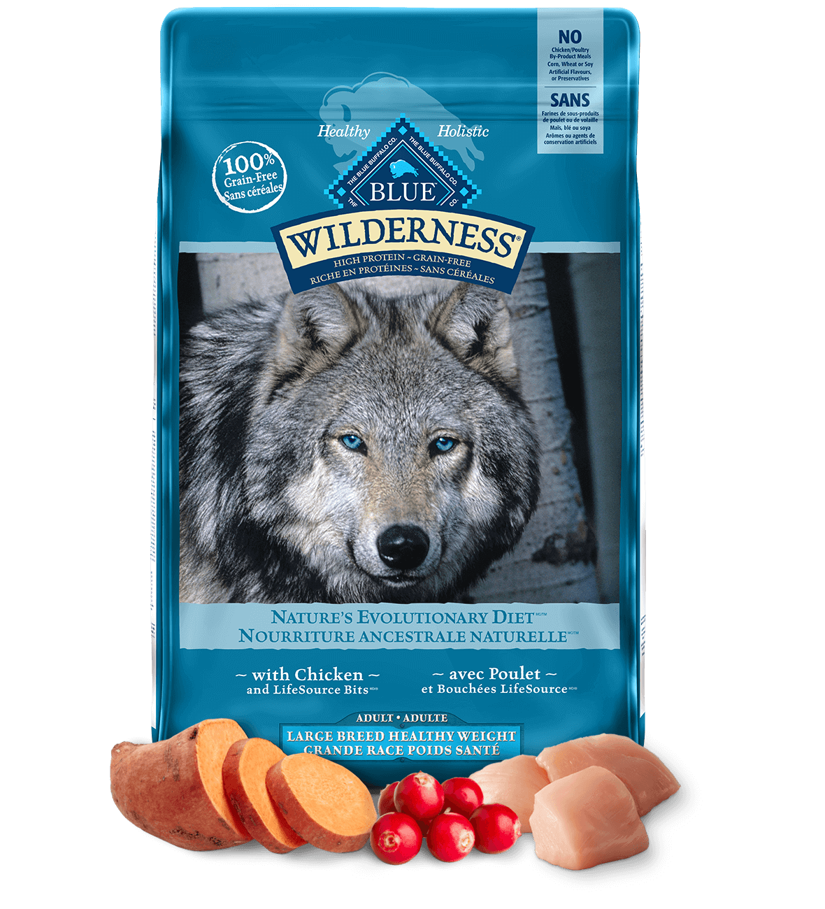 blue wilderness adult large breed healthy weight chicken dog dry food