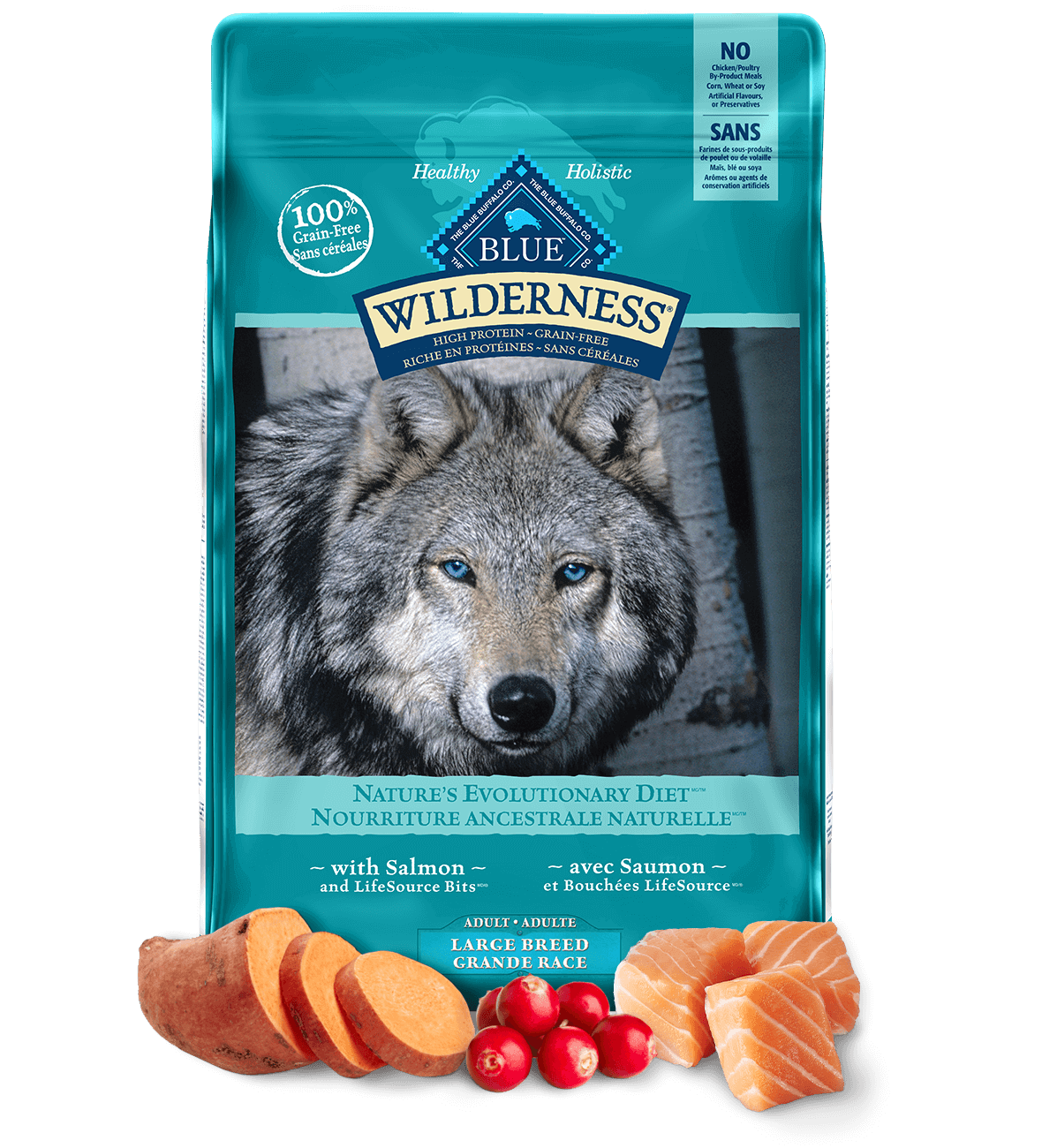 blue wilderness saumon pour chiens adultes de grande race chien nourriture sèche
