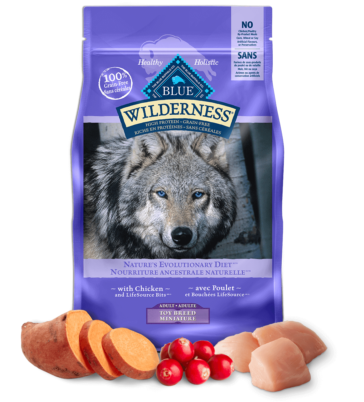 blue wilderness toy breed adult chicken dog dry food