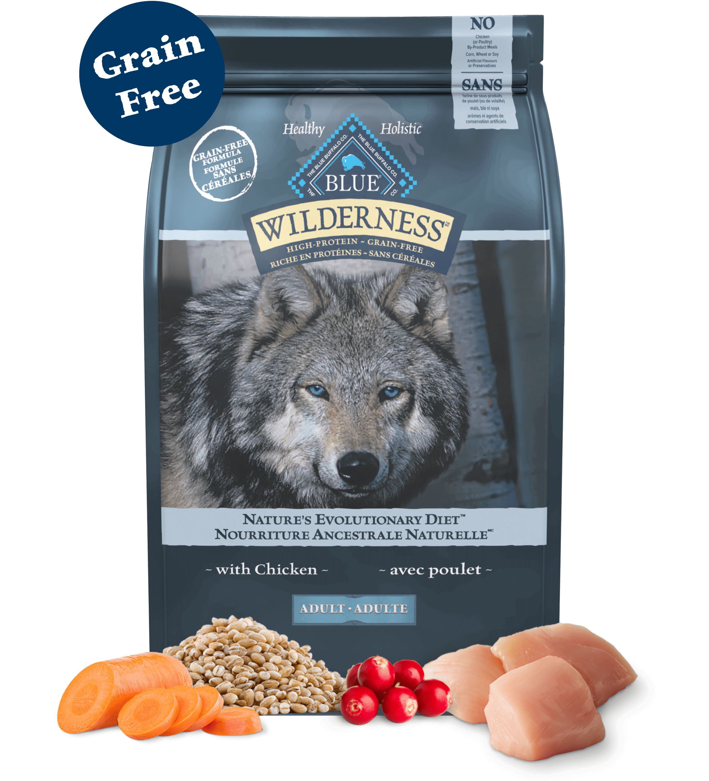 blue wilderness grain-free adult chicken dog dry food
