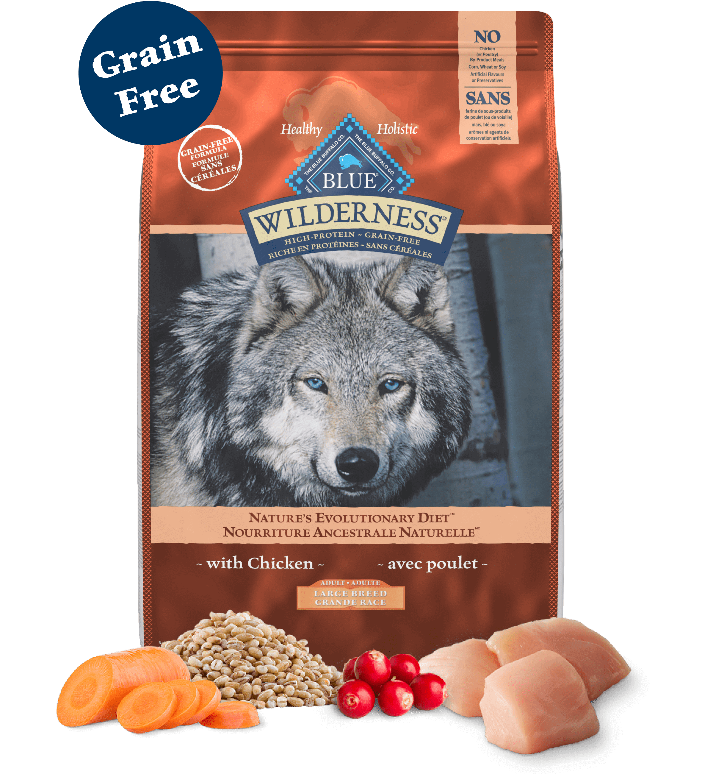 blue wilderness grain-free large breed adult chicken dog dry food