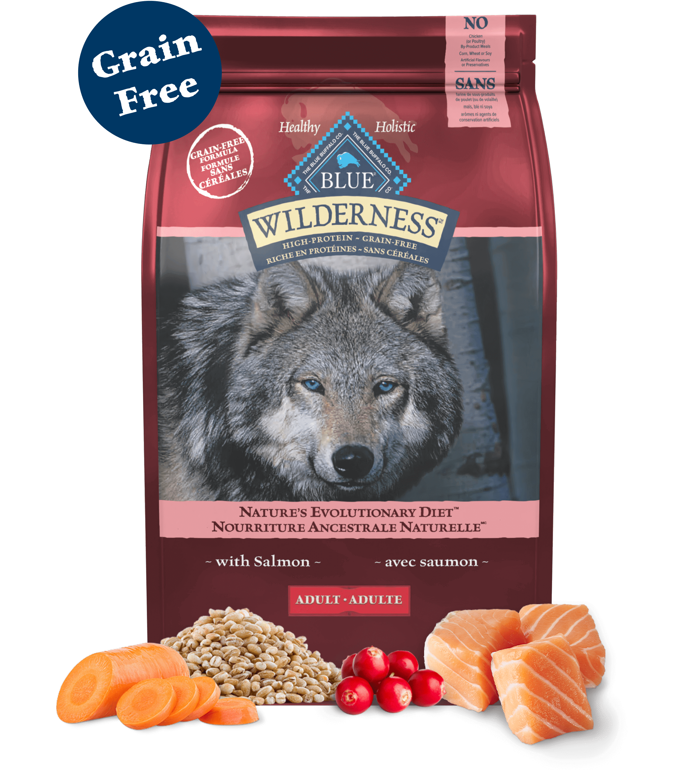 blue wilderness saumon sans céréales pour chiens adultes chien nourriture sèche