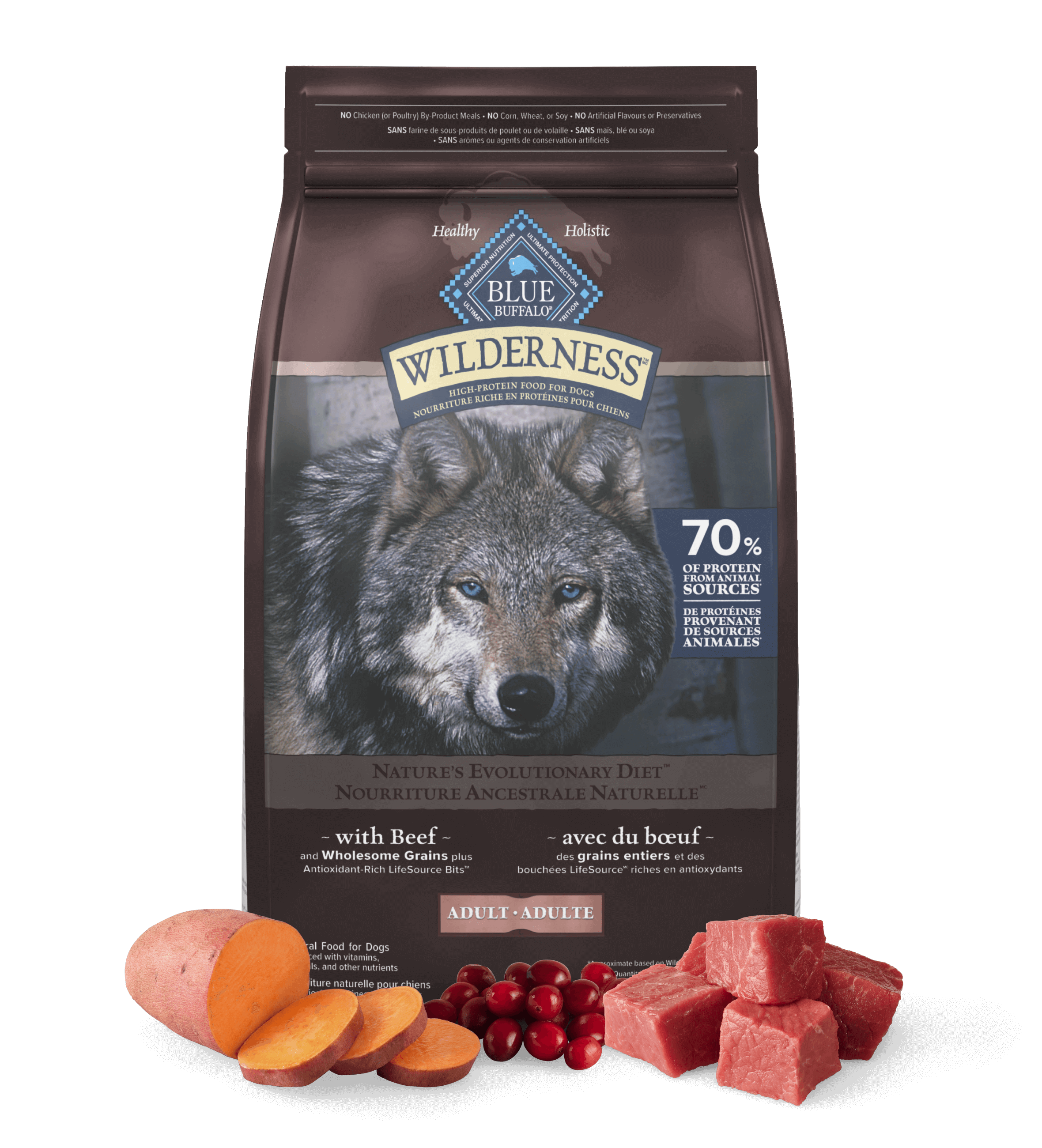 Wilderness Adult Beef with Wholesome Grains Recipe Bag of Dog Food