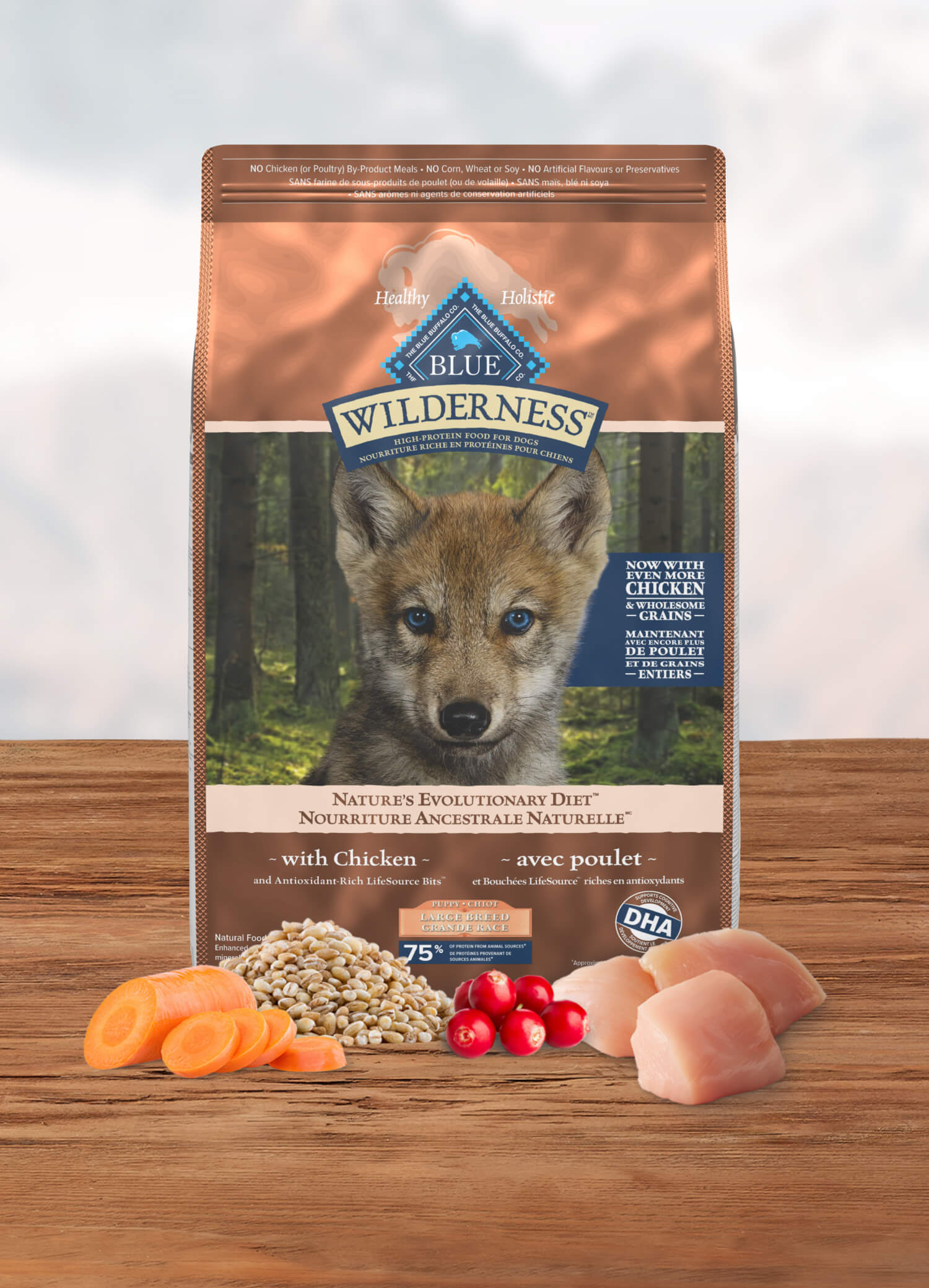 Wilderness Large Breed Chicken Puppy Dog Food Bag