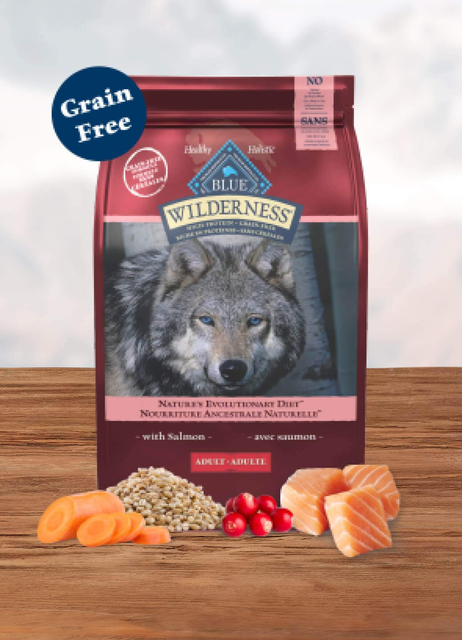 blue wilderness grain-free adult salmon dog dry food