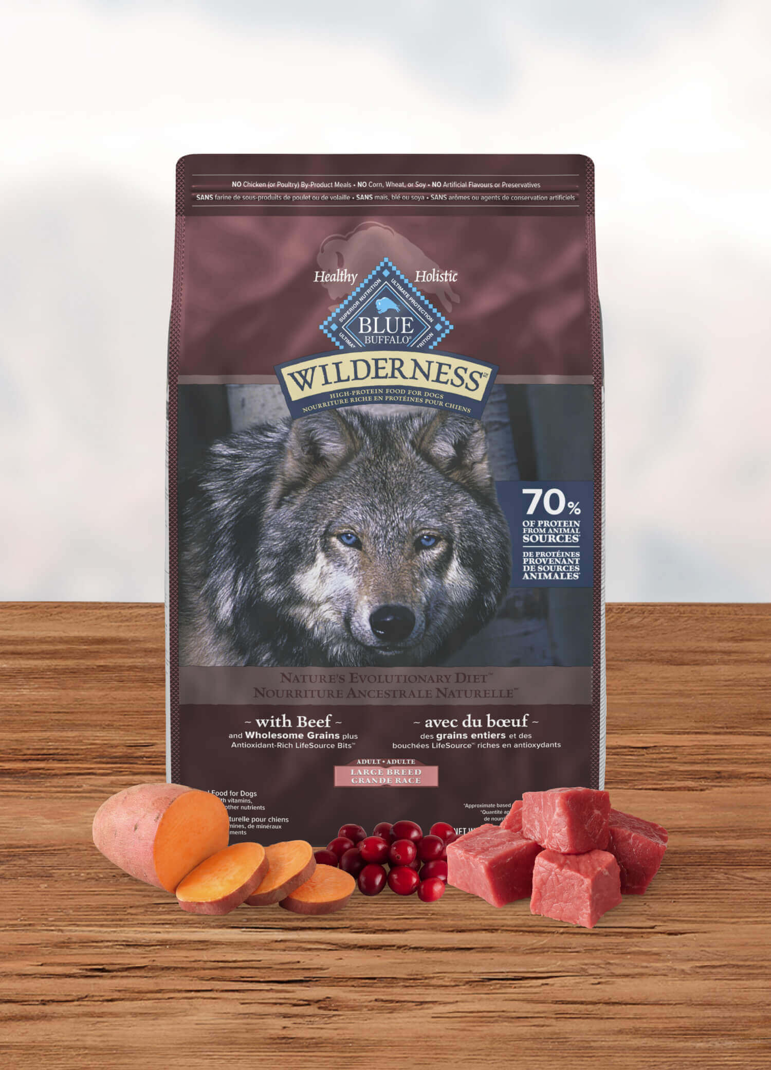 Wilderness Large Breed Adult Beef with Wholesome Grains Recipe Bag of Dog Food