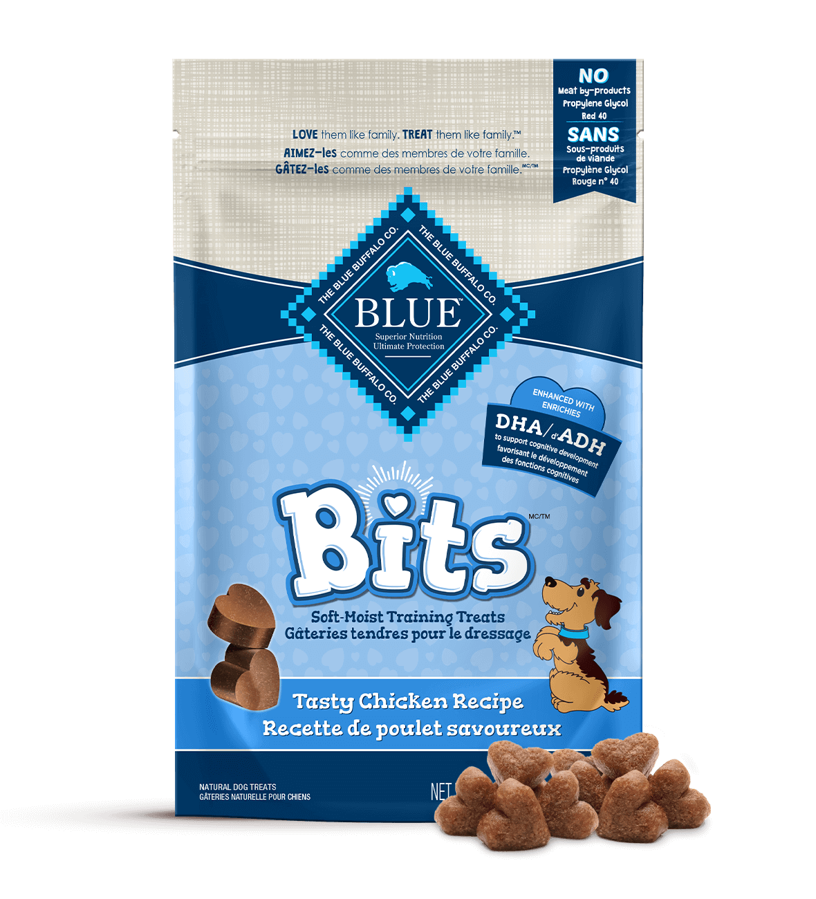 blue bits tasty chicken soft-moist training treats dog treats