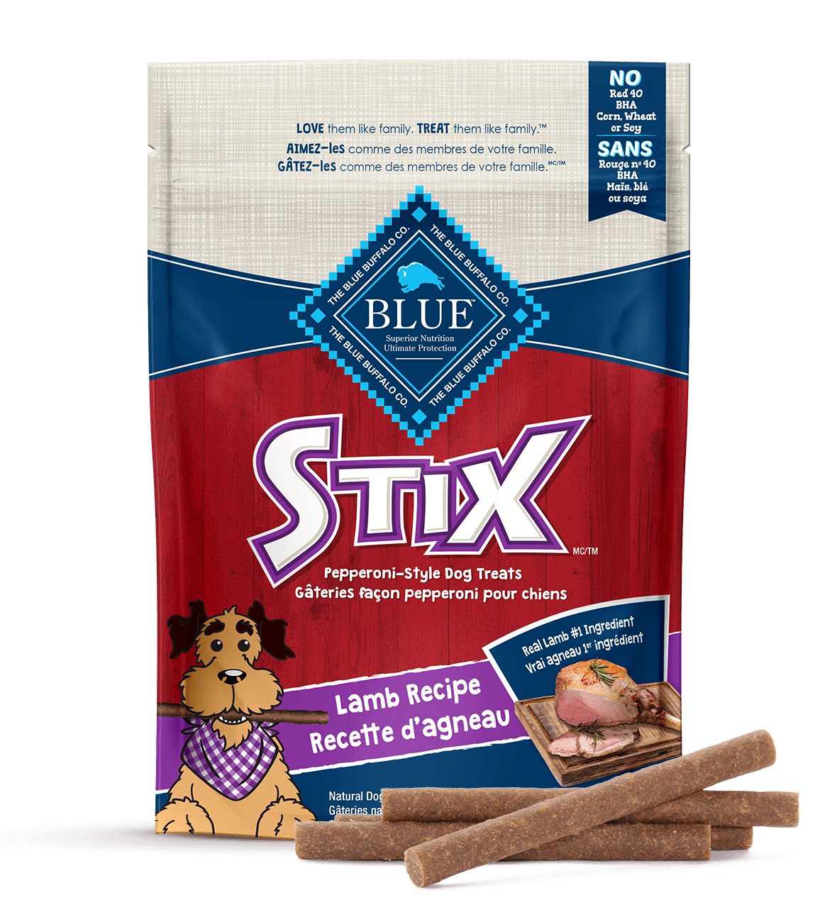 blue stix lamb flavour soft-moist treats dog treats