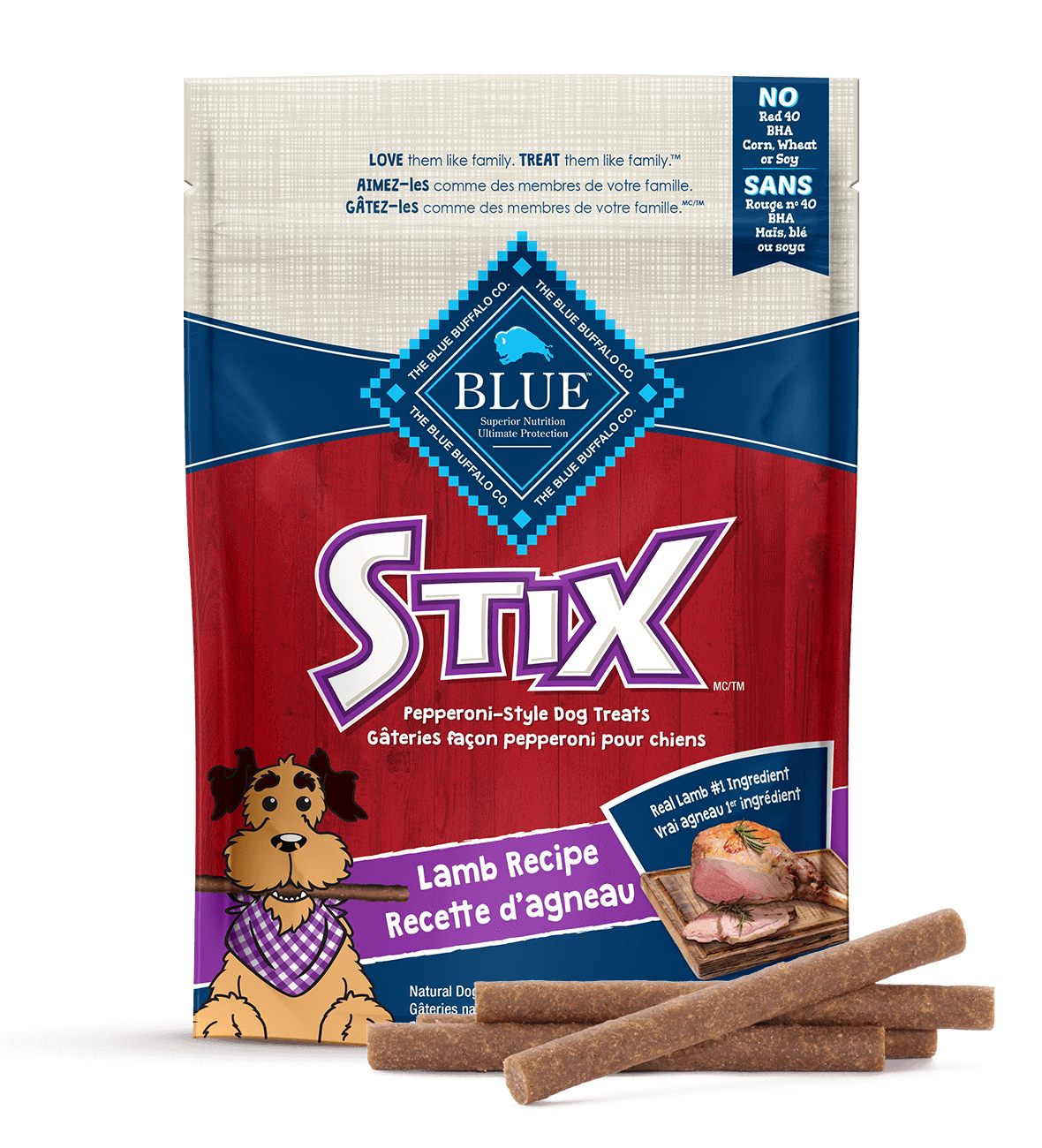 BLUE Stix Soft Moist Treats Dog Treats Lamb