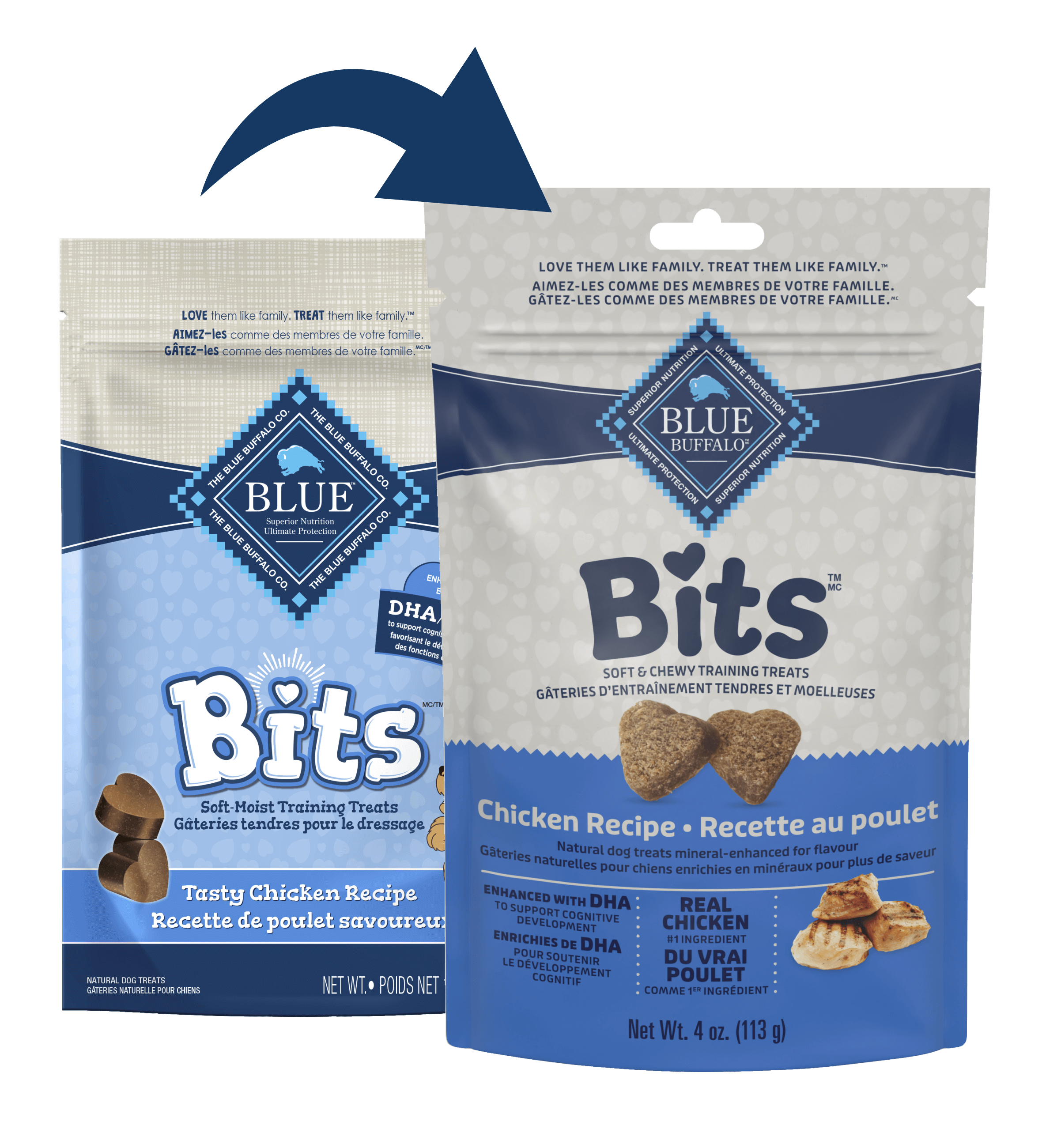 Blue Buffalo Bits Chicken Recipe Dog Treats, 4 oz bag